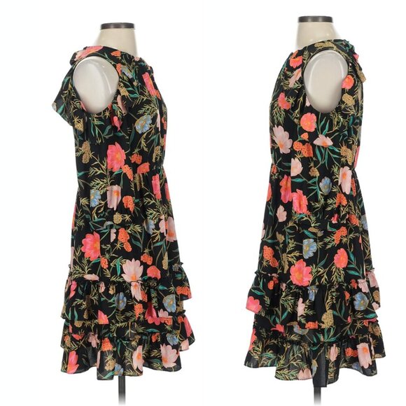 kate spade new york Blossom Cold Shoulder Ruffle Dress sz 2 - Picture 4 of 7
